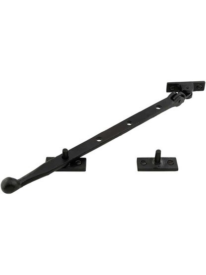 10 1/2 inch Cast iron Casement Window Stay In Matte Black.